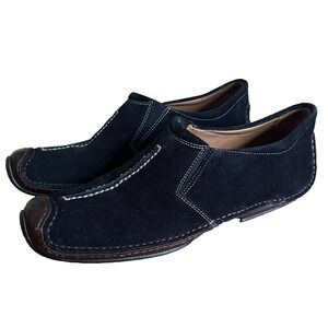 H.S. Trask Driving Moccasins Womens 10M Black Suede Loafers Slip‎ On Shoes H1314